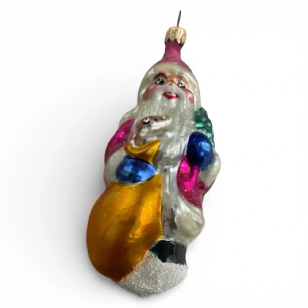 Group of 5 glass Santa’s, vintage or older, Germany, W Germany, Radco